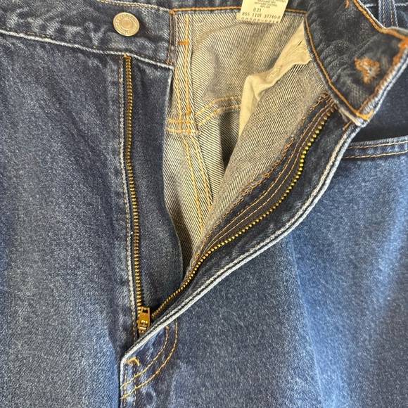 Levi's Dark Blue Straight Jeans 505 36x32 Preowned - Picture 6 of 10